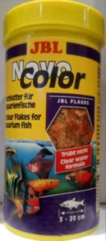 غذای ماهی پولکی نوو کالر جی بی ال 250 میل