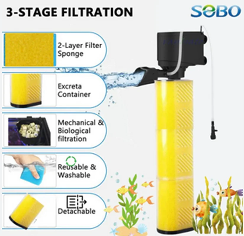 فیلتر داخلی آکواریوم سوبو WP-6001